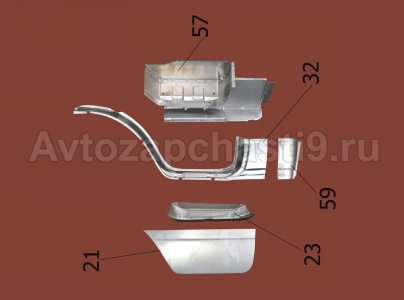 РЕМОНТНЫЕ ДЕТАЛИ 3302 5ч левый НАБОР