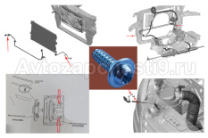 Винт крепления радиатора ГУРа 70x22 Газель Next Оригинал 