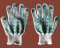 Перчатки ПВХ 5-нитка 57гр.оверлок, с логотипом.