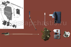Комплектующие передней правой двери Газель (фурнитура с тягами)