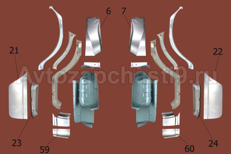 РЕМ.КОМПЛЕКТ 3302 НАБОР 20ч. оцинковка